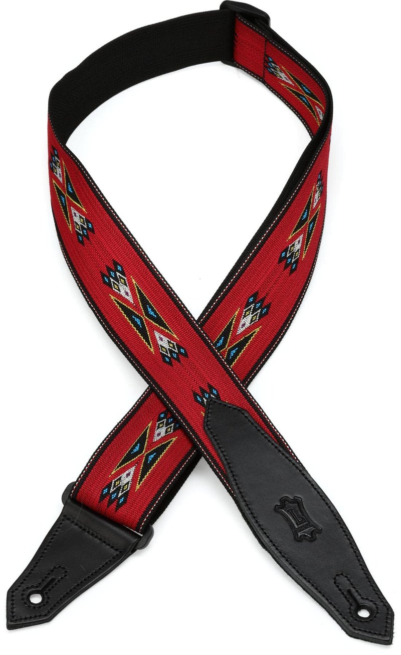 Levy's Leathers 2" Polypropylene Jacquard Weave Guitar Strap; Red (MSSN80-RED)